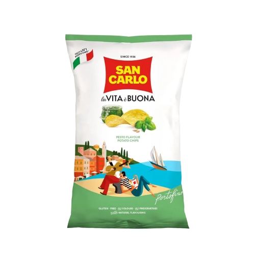 Чипсы картофельные San Carlo ("Сан Карло") - песто 150 г