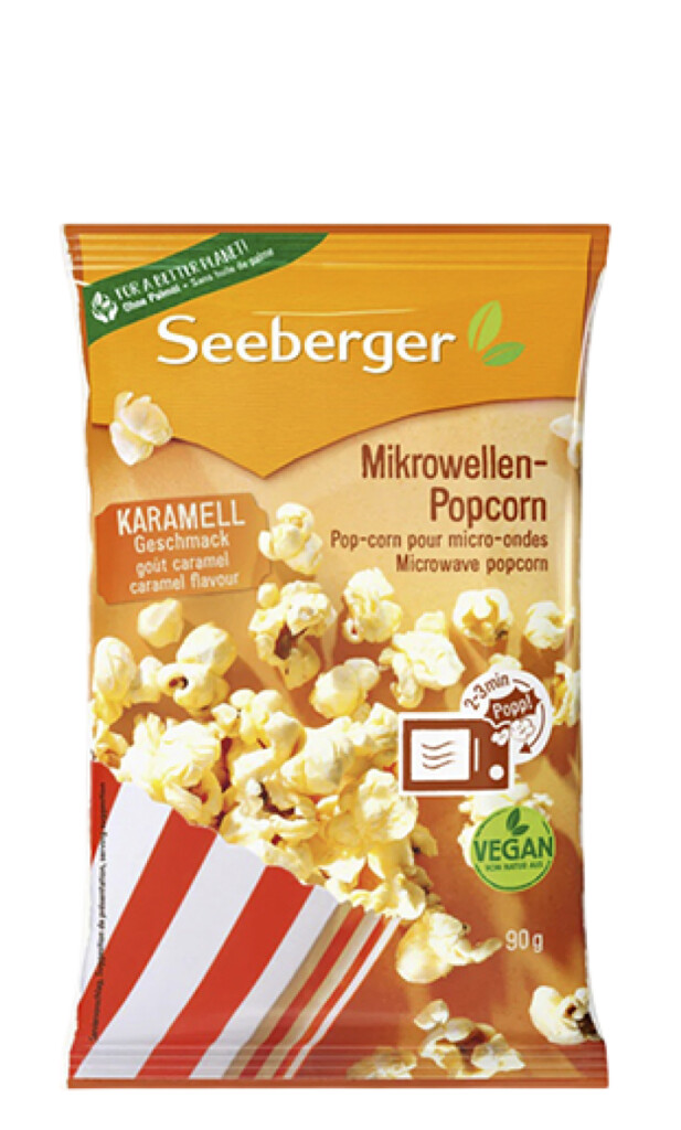 Попкорн Seeberger Caramel со вкусом карамели СВЧ 90 г